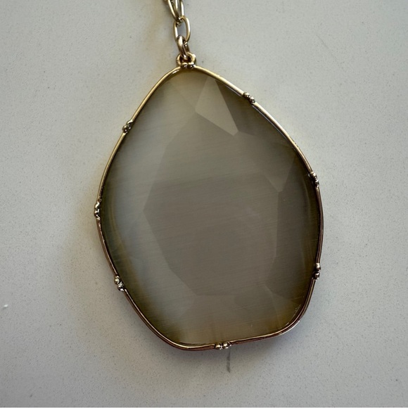 14th & Union- Gray pendant & earring set- Bohemian-Boho- Gold-Long Necklace - Picture 4 of 11